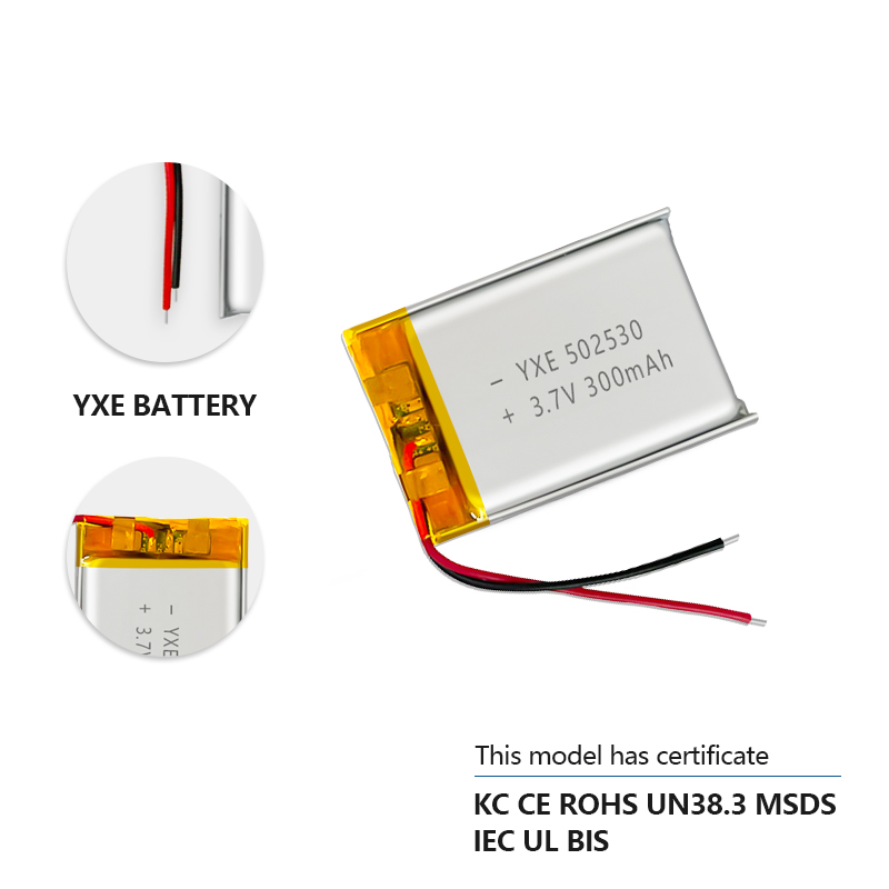 3.7 V Li-ion Battery 502530-300mah